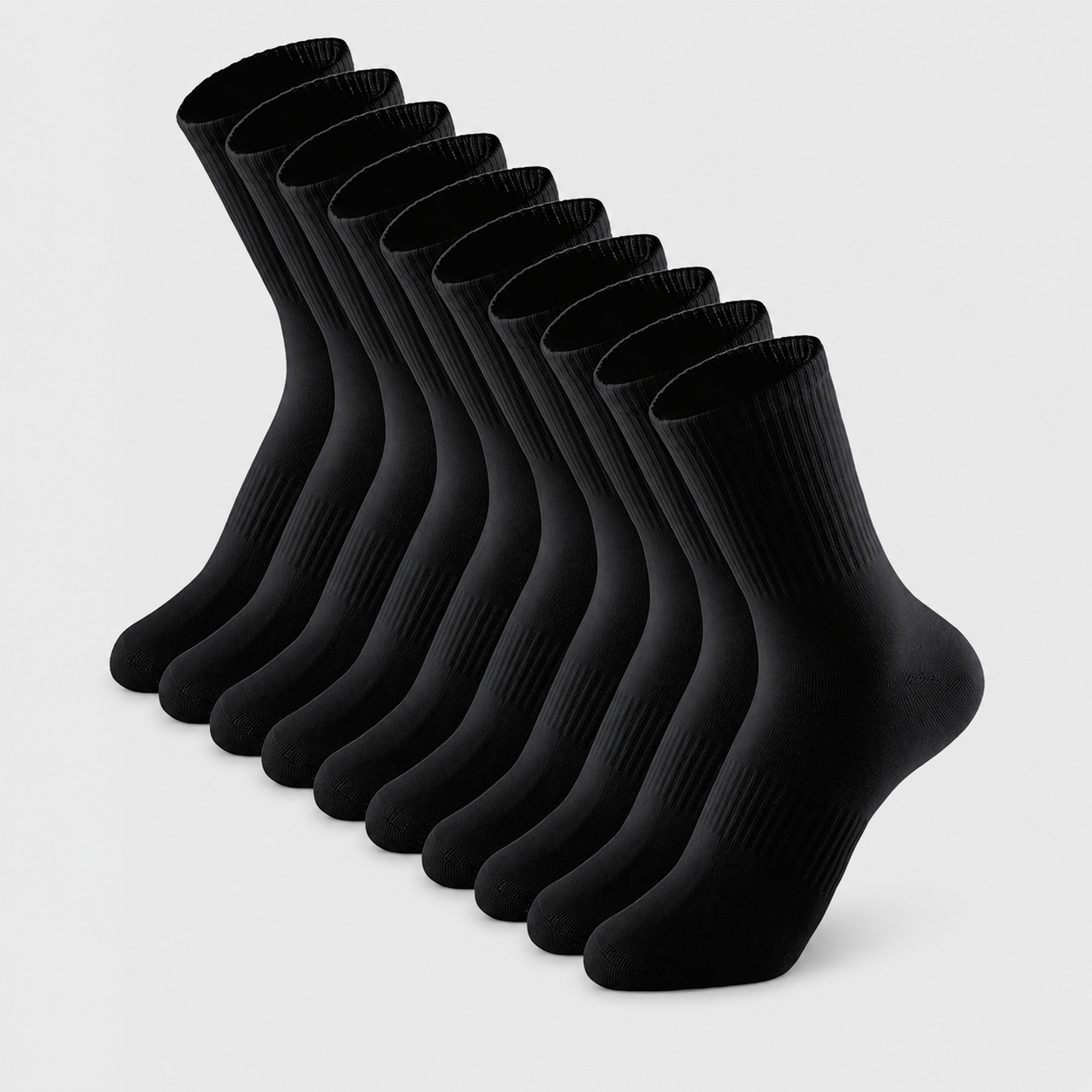 Pack Of 5 Casual Lightweight Athletic Crew Socks For Women