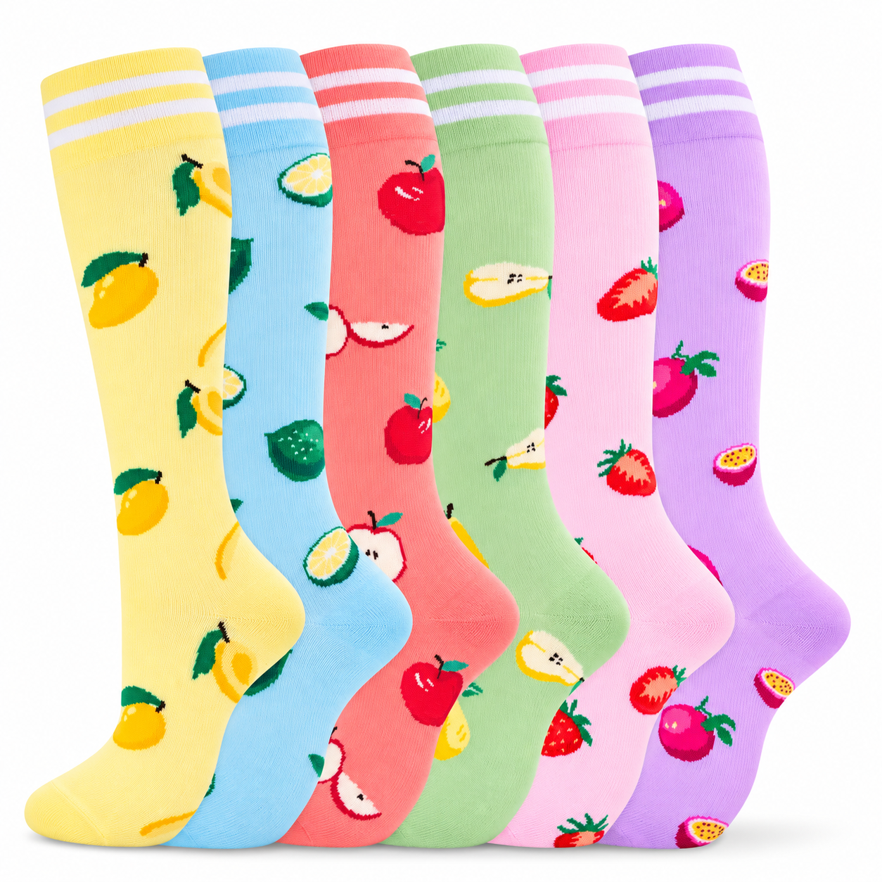 Pack of 6 High Compression Support Socks For Men And Women