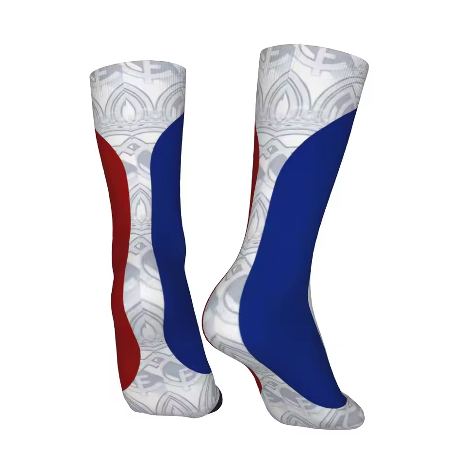 Unisex France Football Fan Seamless Printed Crew Socks