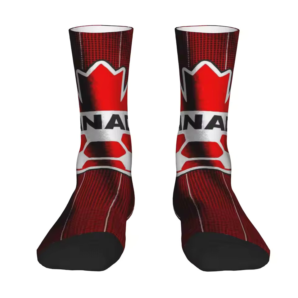 Unisex Canada Football Fan Seamless Printed Crew Sock