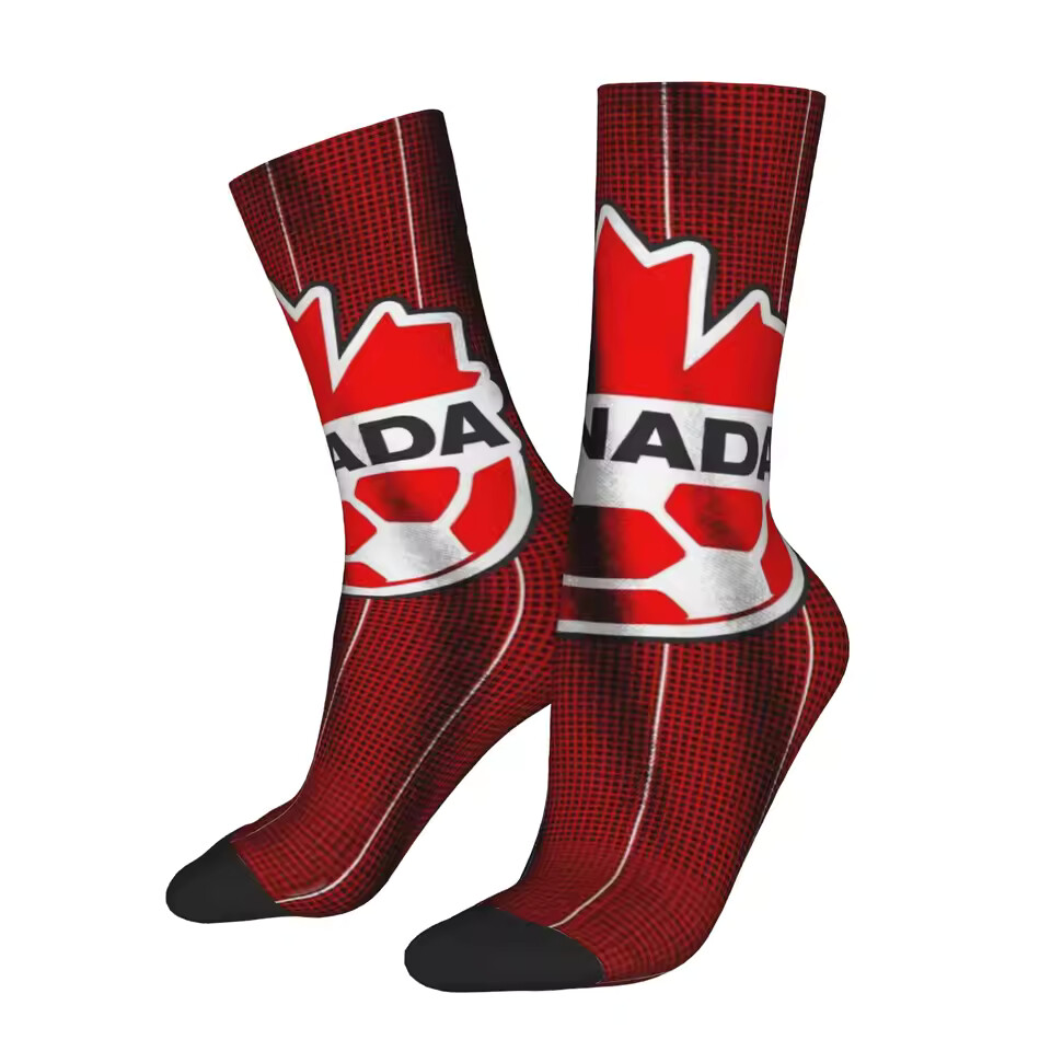 Unisex Canada Football Fan Seamless Printed Crew Sock