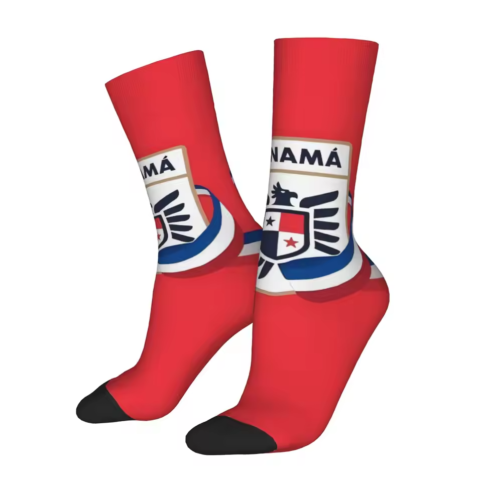 Unisex Panama Football Fan Seamless Printed Crew Socks