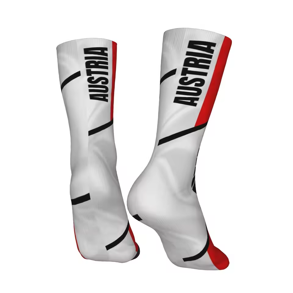 Unisex Austria Football Fan Seamless Printed Crew Socks