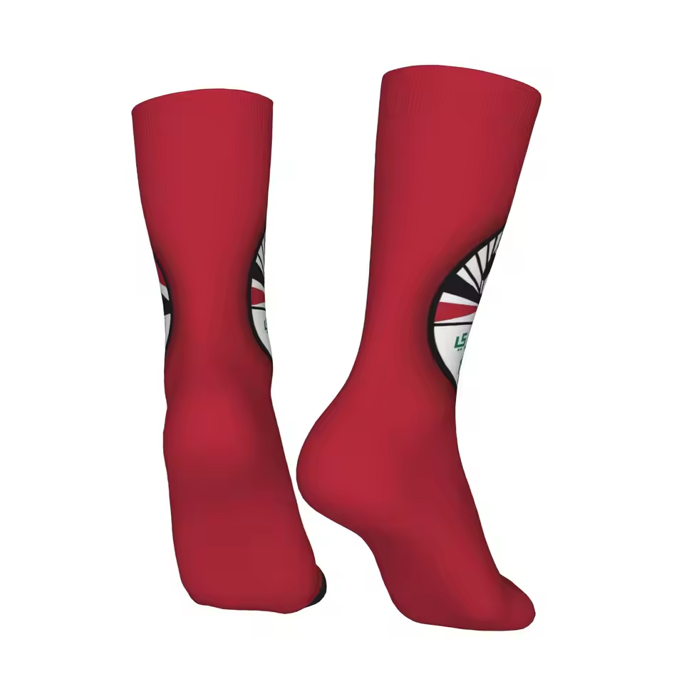 Unisex Egypt Football Fan Seamless Printed Crew Socks