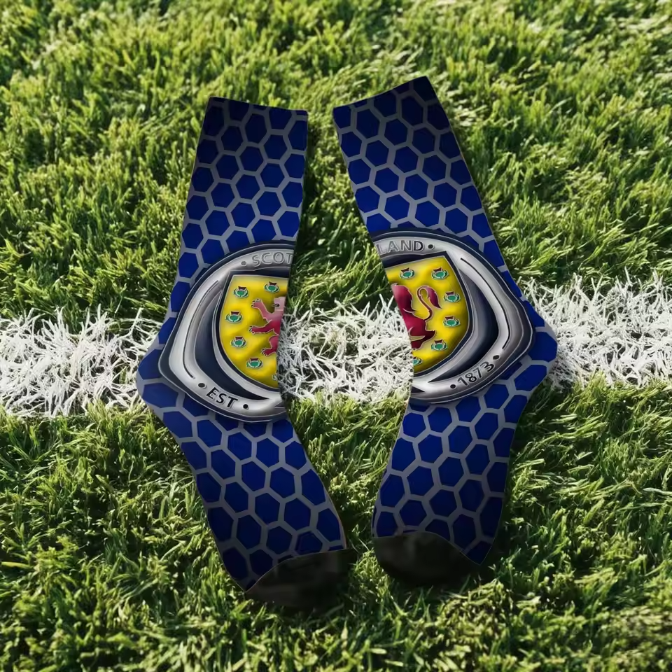 Unisex Scotland Football Fan Seamless Printed Crew Sock