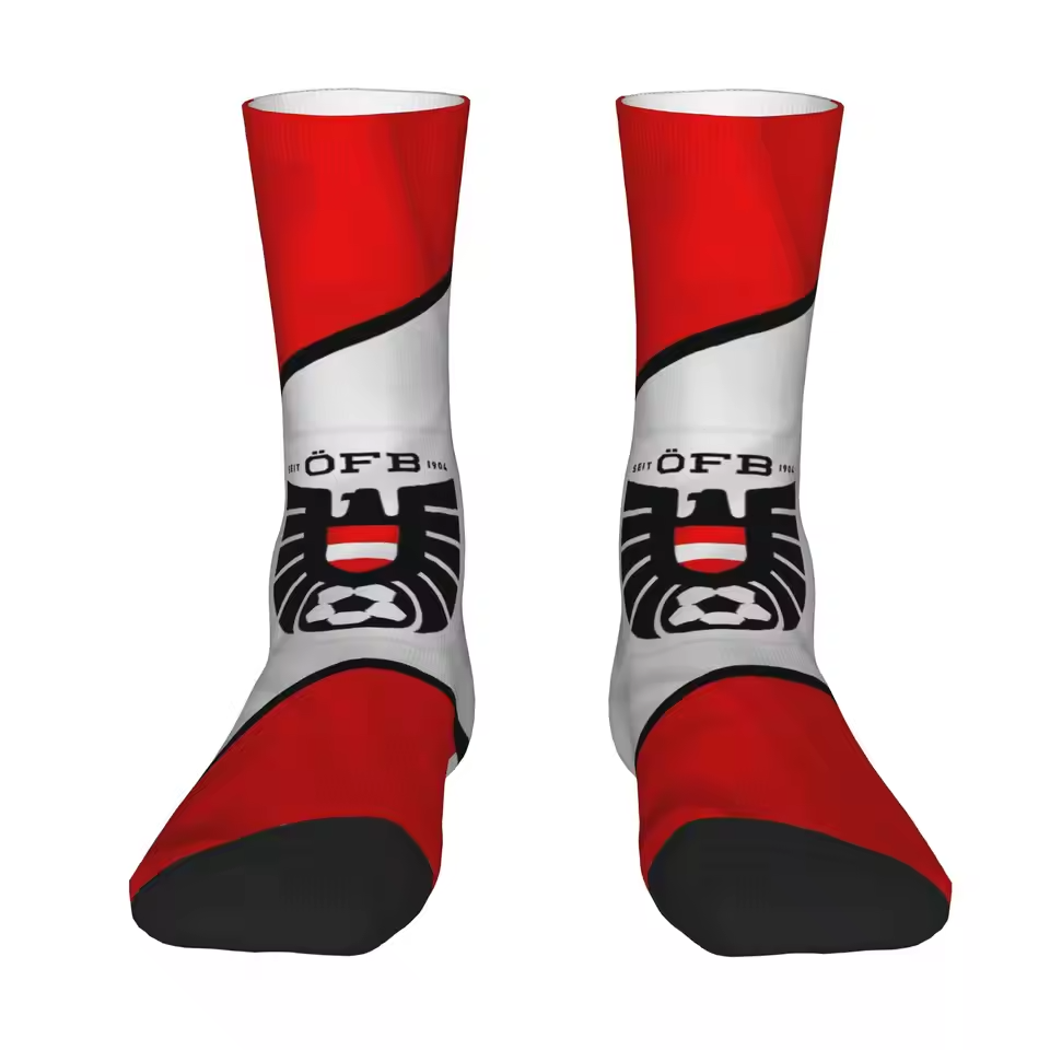 Unisex Austria Football Fan Seamless Printed Crew Socks