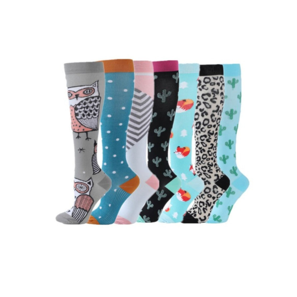 Grey Owl Compression Stocking for Women | 7 Pairs Comfortable & Stylish Compression Socks