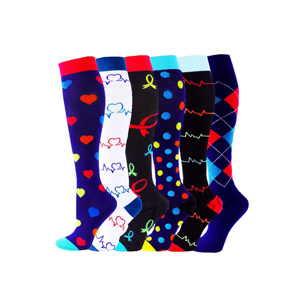 Navy Blue Unisex Compression Running Socks