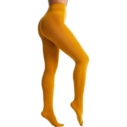 Women's 80 Denier Soft Semi Opaque Solid Color Footed Pantyhose Tights