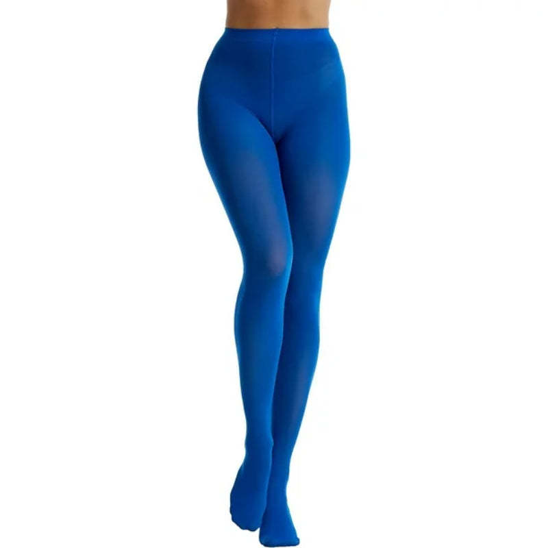 Women's 80 Denier Soft Semi Opaque Solid Color Footed Pantyhose Tights