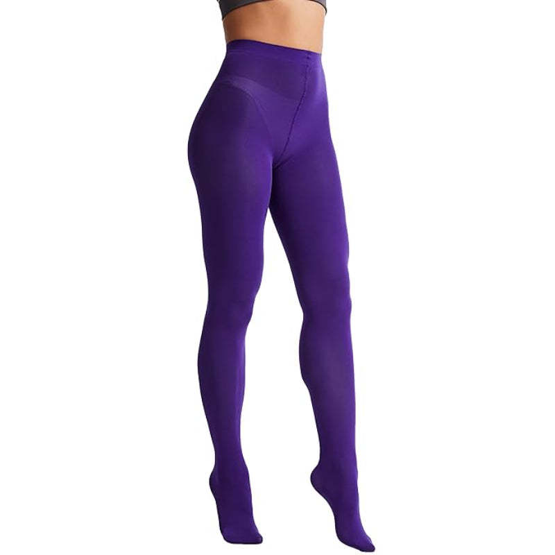 Women's 80 Denier Soft Semi Opaque Solid Color Footed Pantyhose Tights