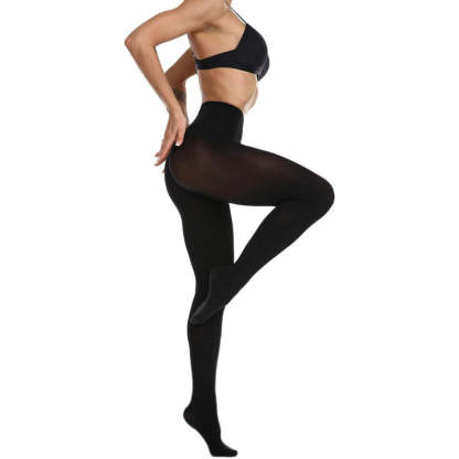 Women's 80 Denier Soft Semi Opaque Solid Color Footed Pantyhose Tights