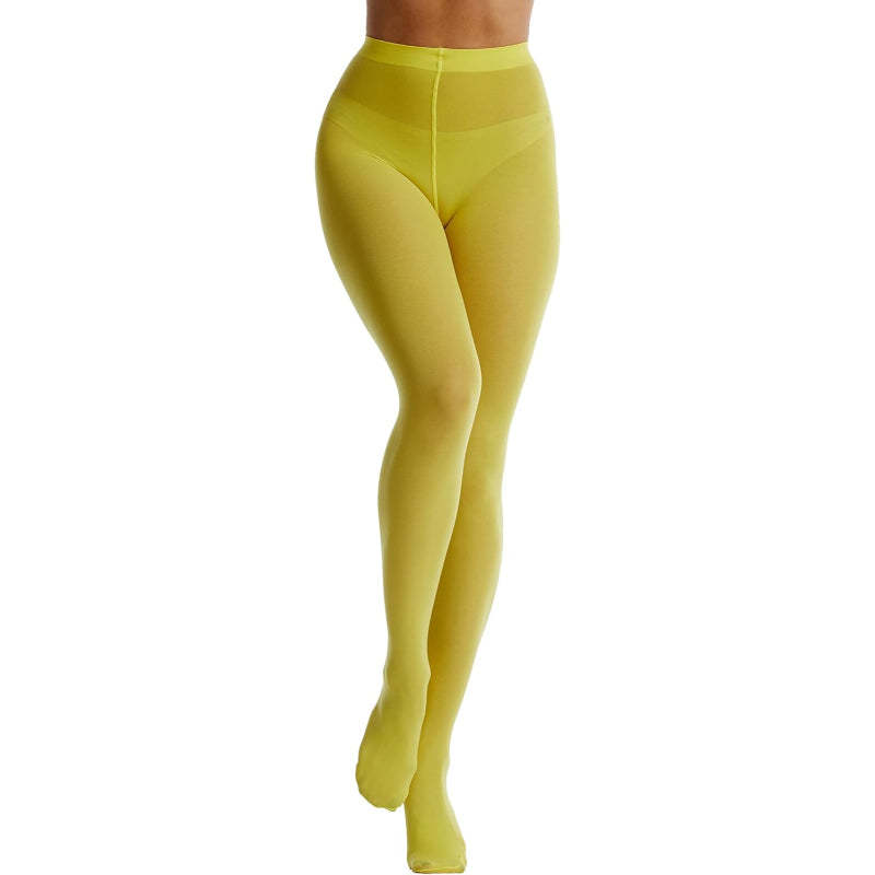 Women's 80 Denier Soft Semi Opaque Solid Color Footed Pantyhose Tights