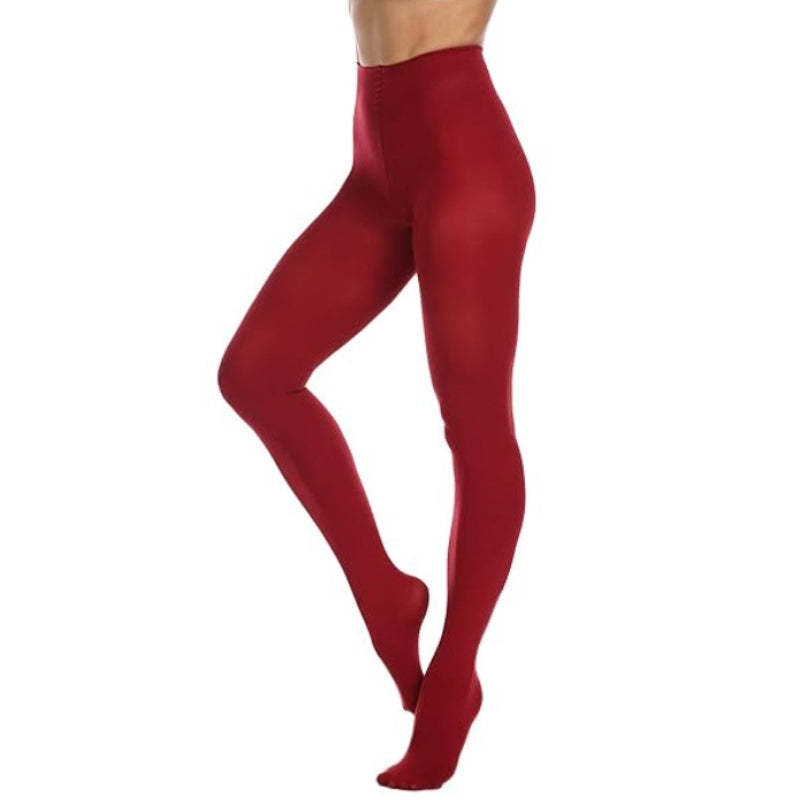 Women's 80 Denier Soft Semi Opaque Solid Color Footed Pantyhose Tights