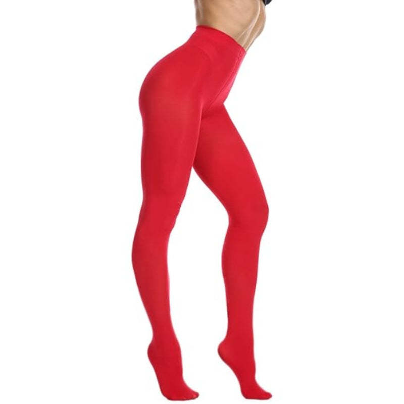 Women's 80 Denier Soft Semi Opaque Solid Color Footed Pantyhose Tights