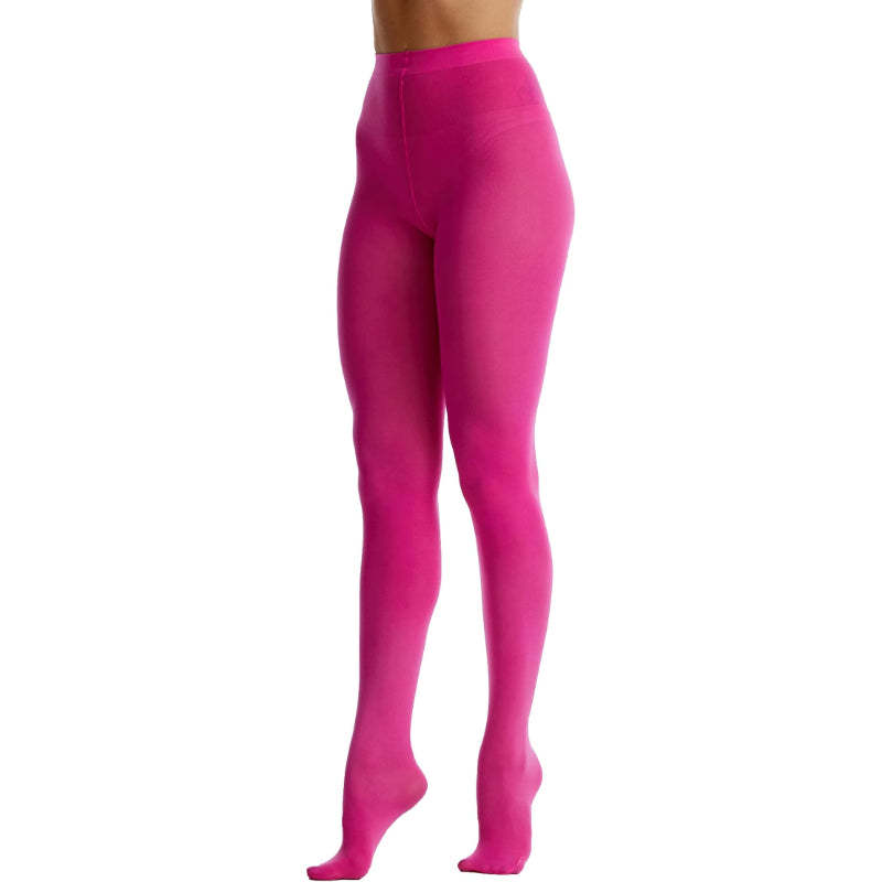 Women's 80 Denier Soft Semi Opaque Solid Color Footed Pantyhose Tights