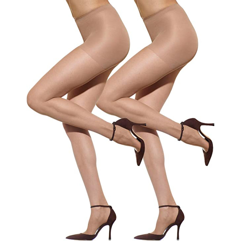2 pairs of Women's Ultra Sheer Control Top Pantyhose