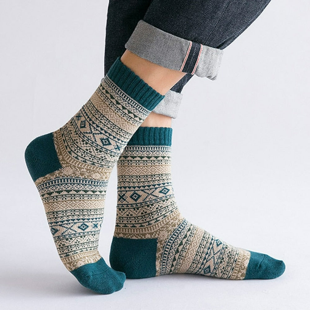 Thicken Warm Wool Retro Style Socks SetThicken Warm Wool Retro Style Socks Set - Image 5