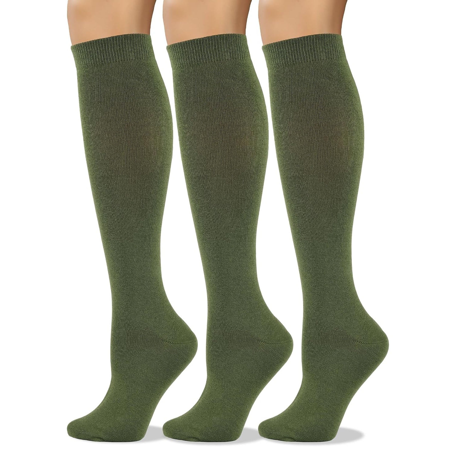 3 Pairs Comfortable Long Calf Dress Socks For Women