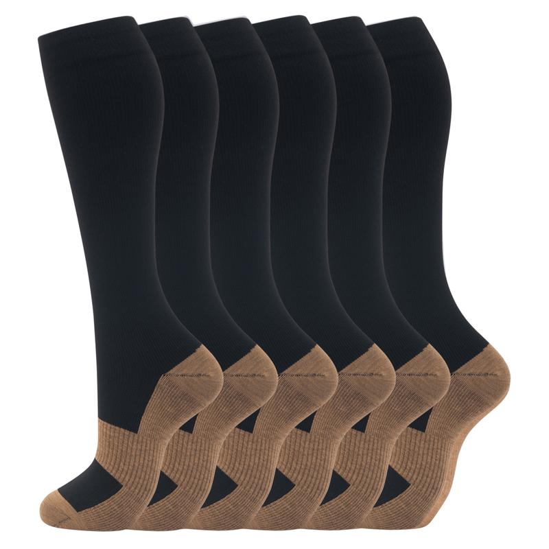 Pack of 6 High Compression Support Socks For Men And Women