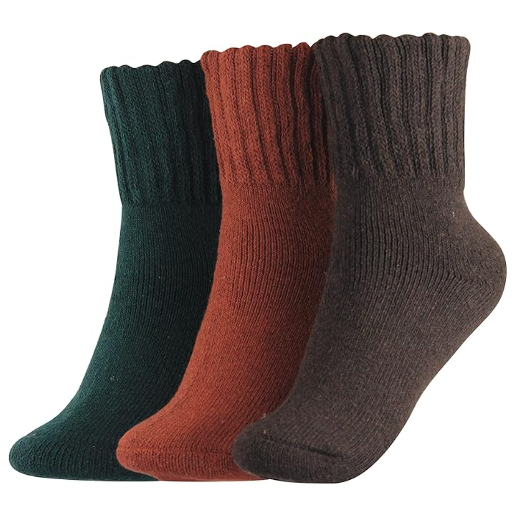 Textured Blend Crew Style Pattern Socks