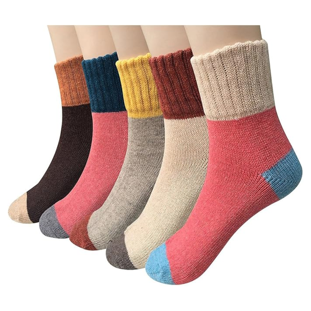 Patterned Blend Crew Style Cabin Socks