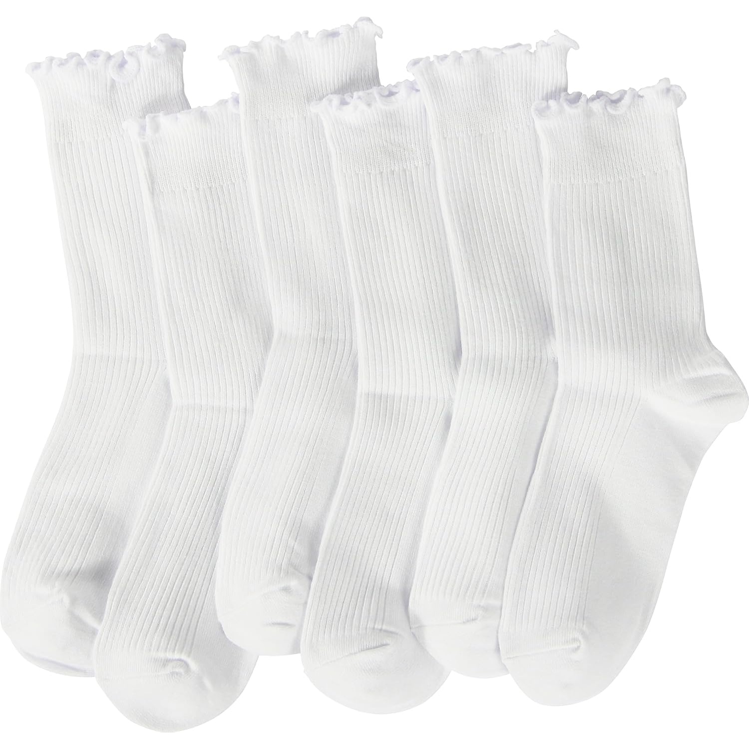 Ruffle Athletic Lightweight Crew Socks For Women