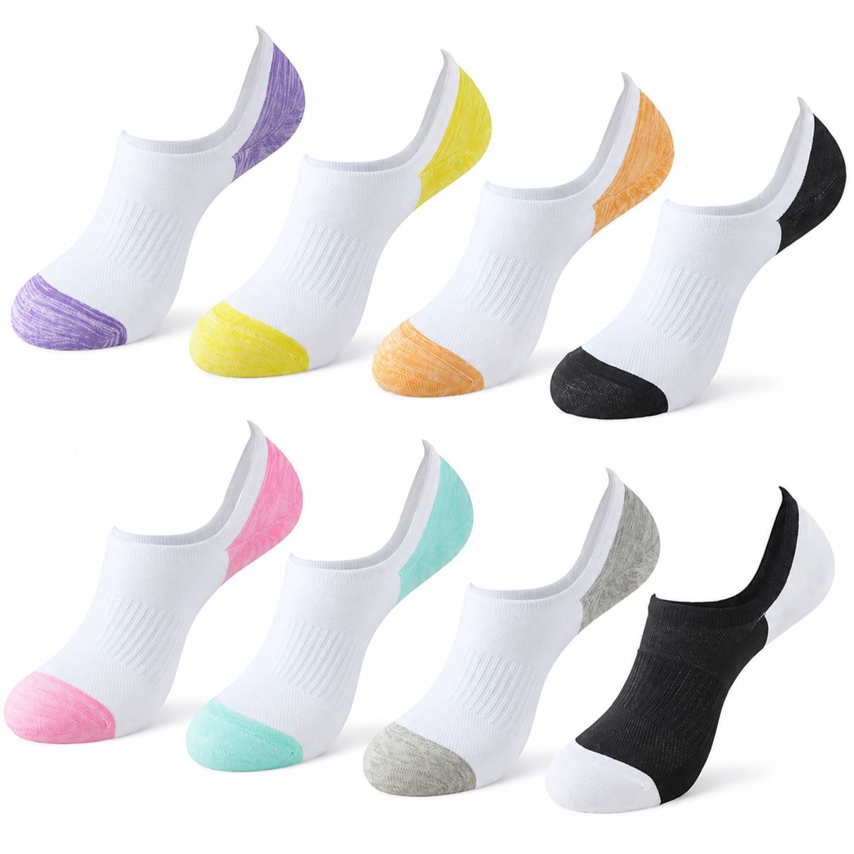 No Show Low Cut Cushioned Invisible Socks