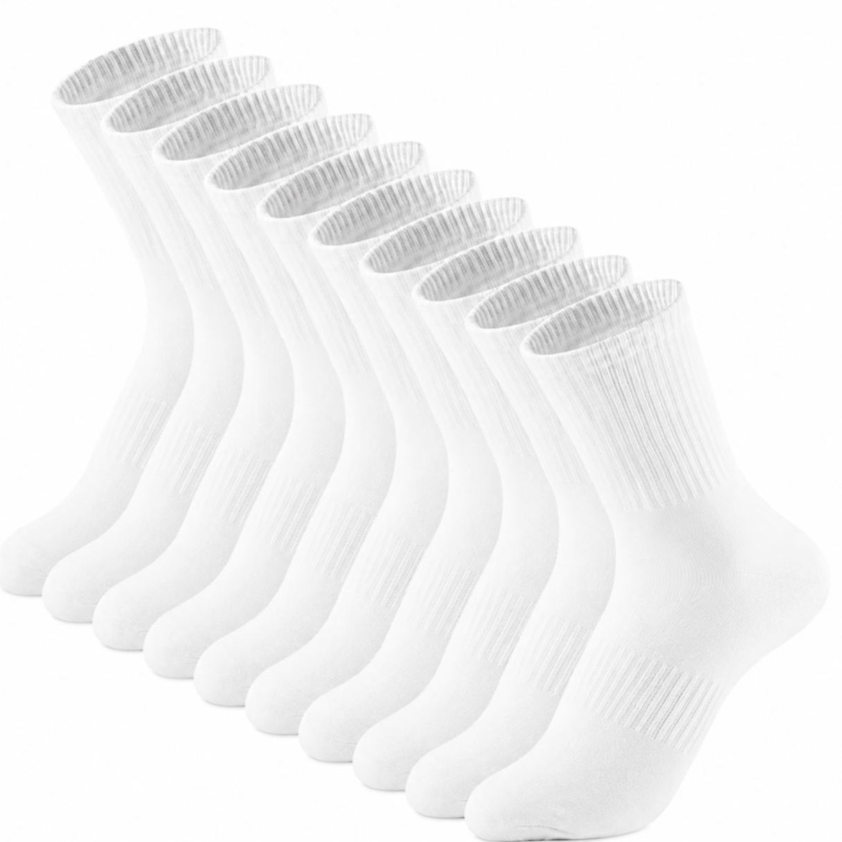 Pack Of 5 Casual Lightweight Athletic Crew Socks For Women