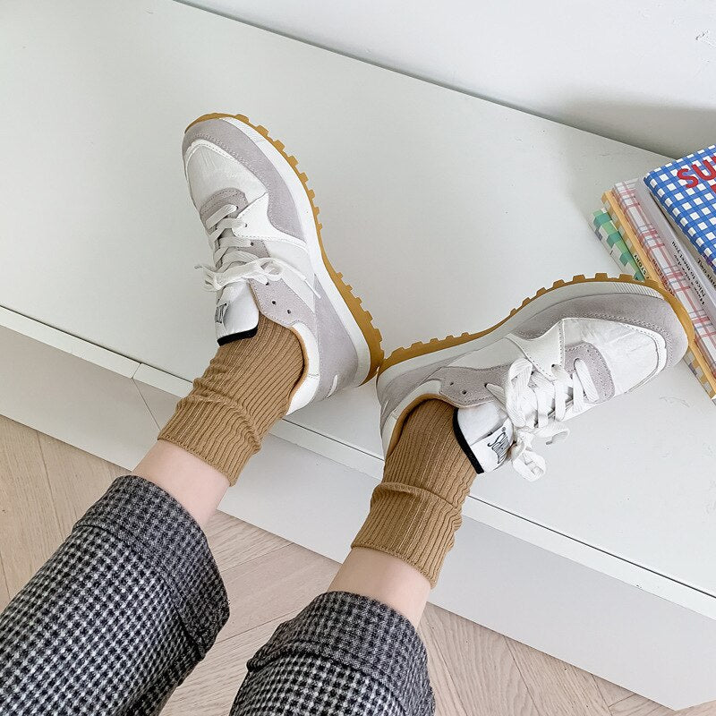 Solid Color Cotton Socks