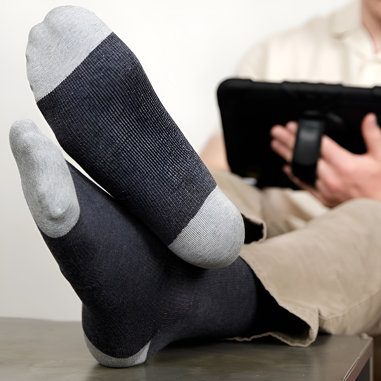 Cotton Compression Socks Knee High 15–20 mmHg for Women & MenSoft Stretch Compression Socks For Work - Image 6