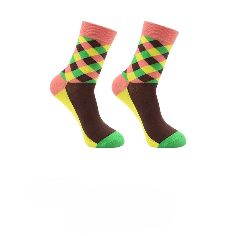 Retro Abstract Cotton Socks