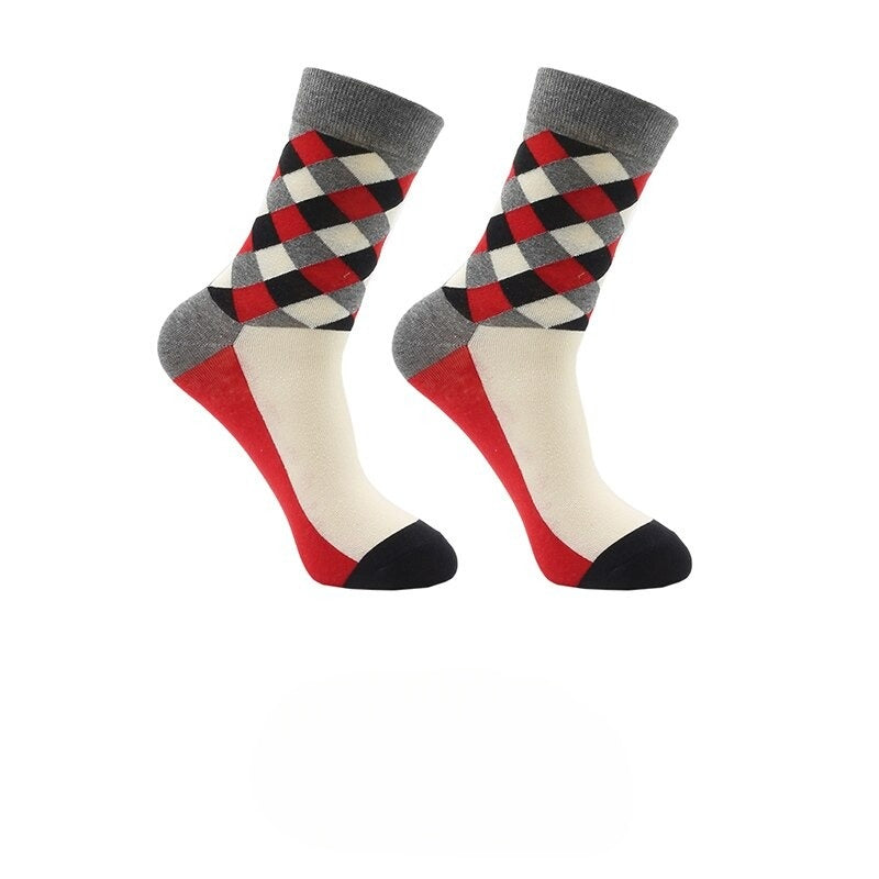 Retro Abstract Cotton Socks