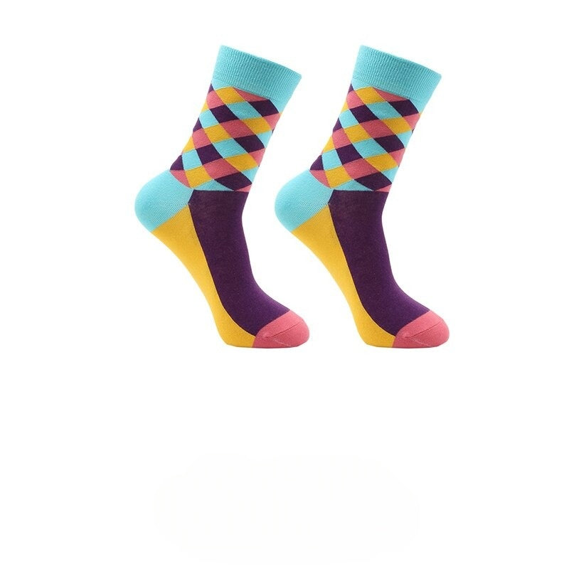 Retro Abstract Cotton Socks