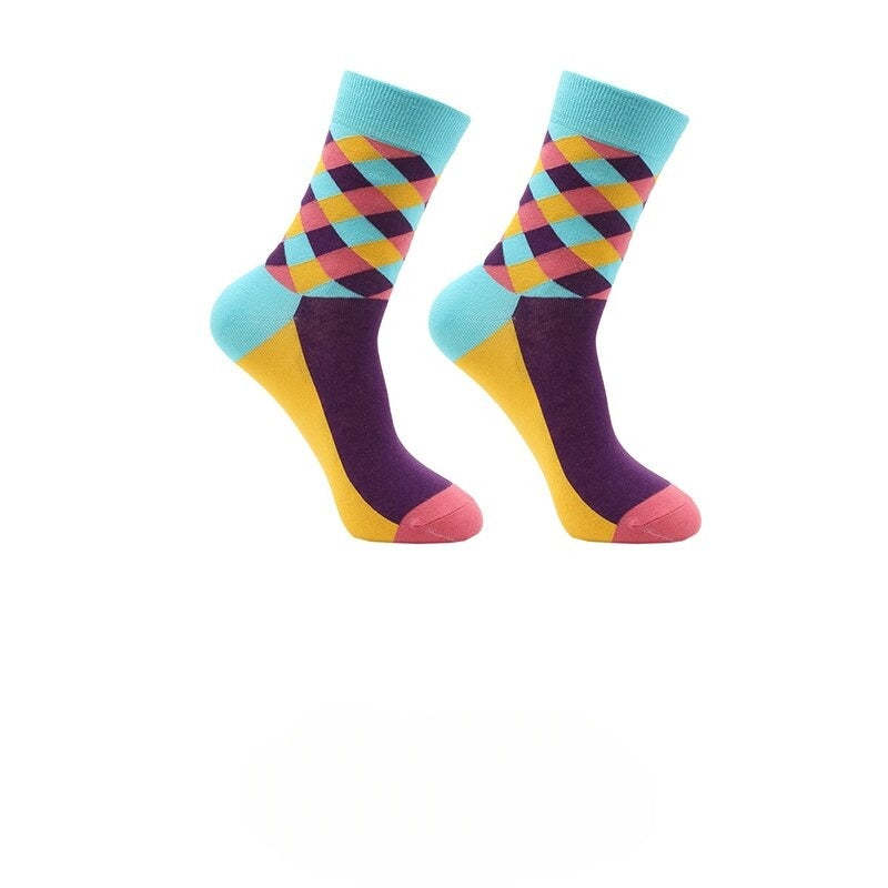 Retro Abstract Cotton Socks