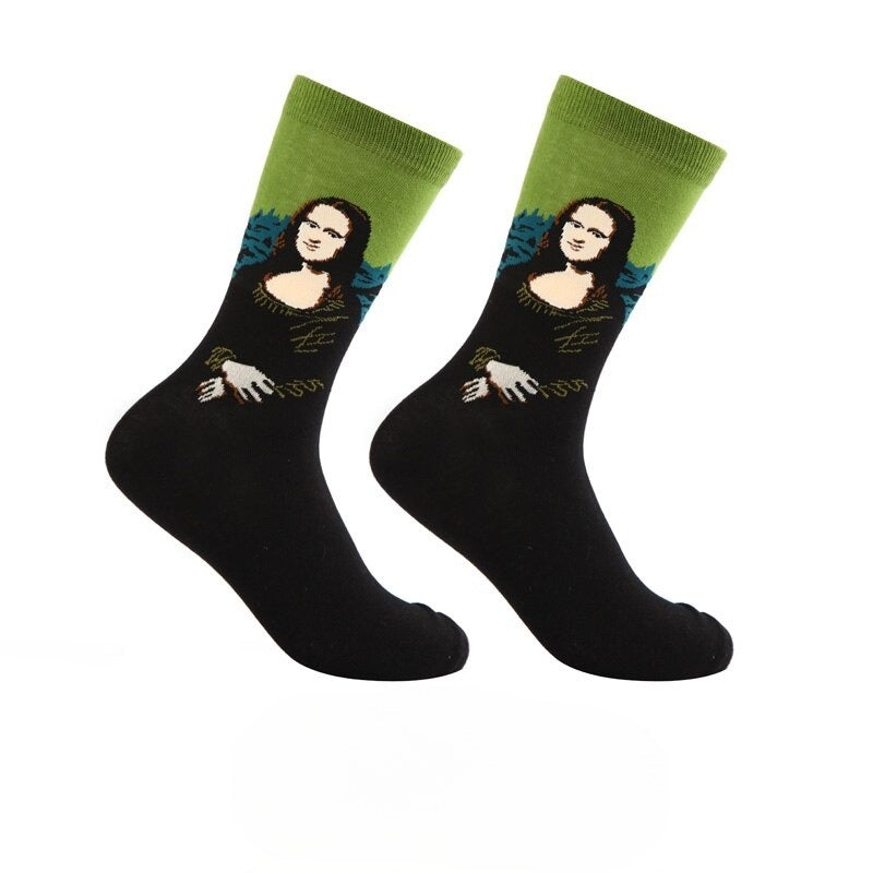 Retro Abstract Cotton Socks