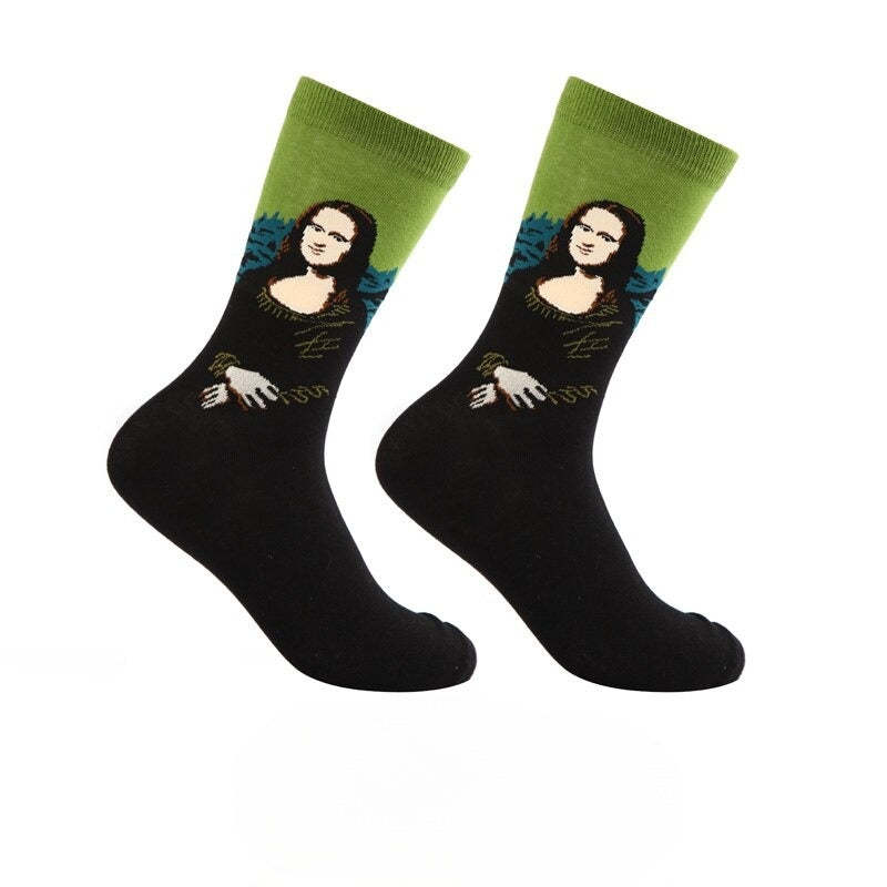 Retro Abstract Cotton Socks