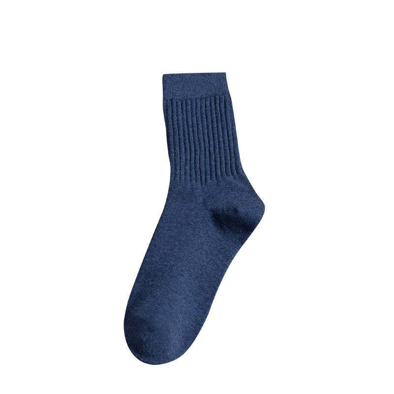 Solid Color Business Cotton Socks