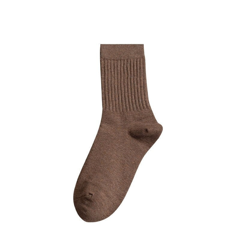 Solid Color Business Cotton Socks