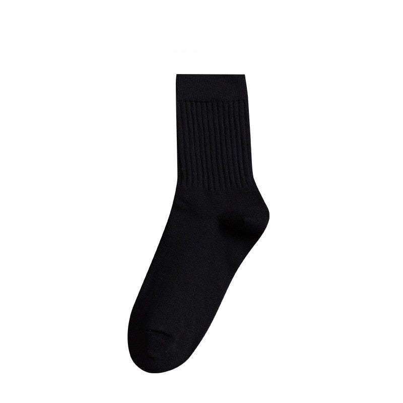 Solid Color Business Cotton Socks