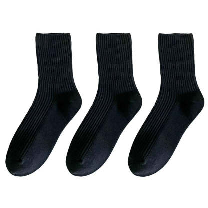 Solid Color Cotton Socks