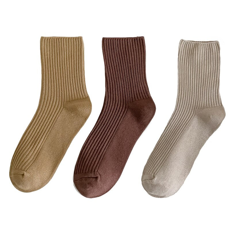 Simple Solid Color Cotton SocksSimple Solid Color Cotton Socks - Image 8