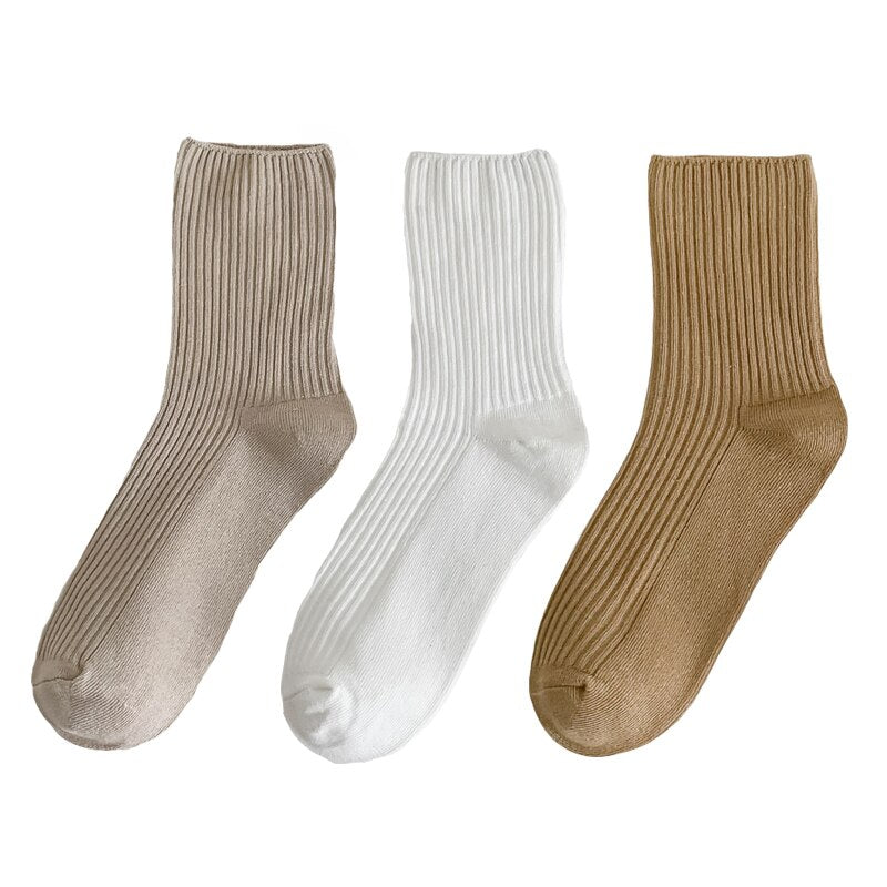 Simple Solid Color Cotton SocksSimple Solid Color Cotton Socks - Image 9