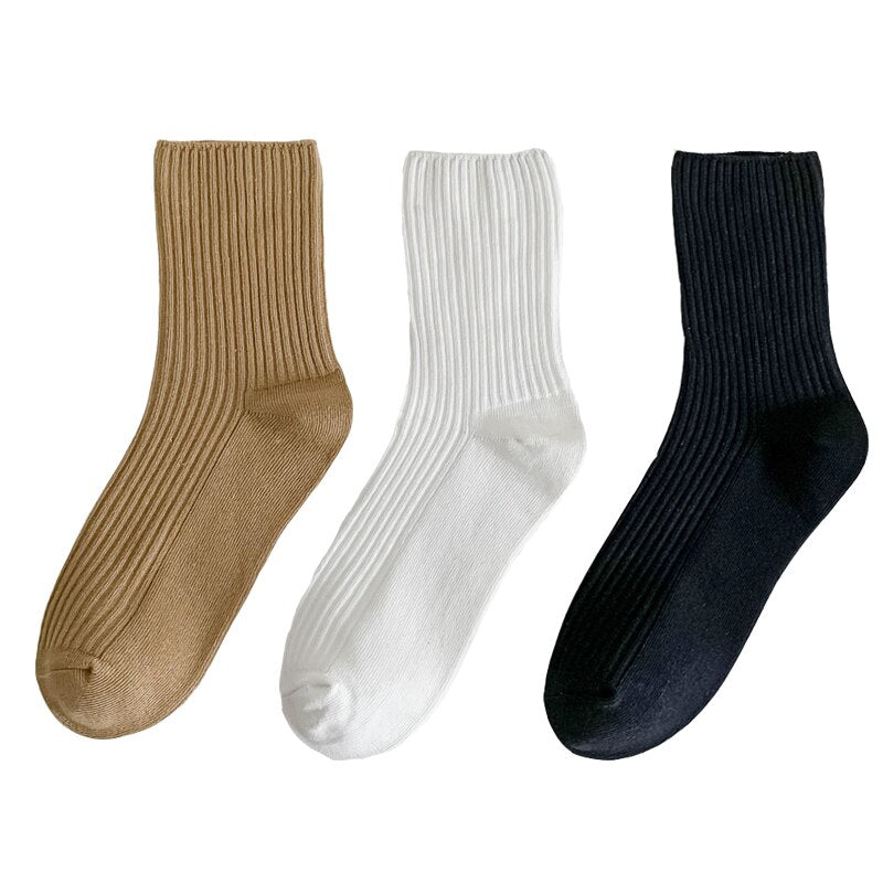Simple Solid Color Cotton SocksSimple Solid Color Cotton Socks - Image 10