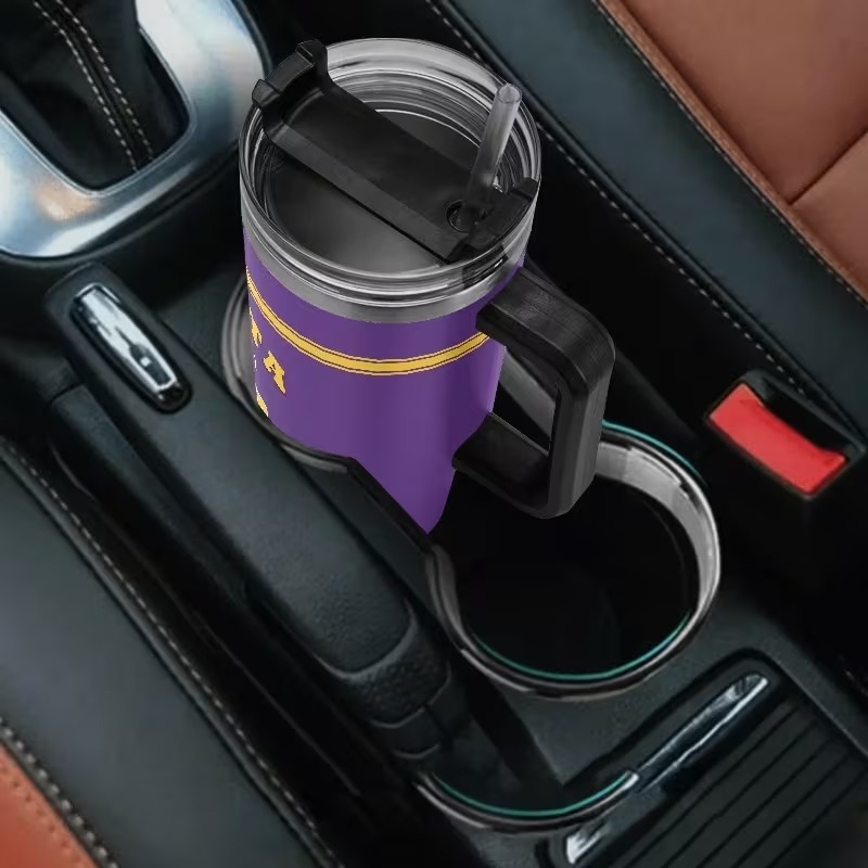 Personalized Name Customized 40oz Minnesota City Theme Stainless Steel Insulated CupCustom 40oz Minnesota Vikings Insulated Travel Mug With Handle - Image 5