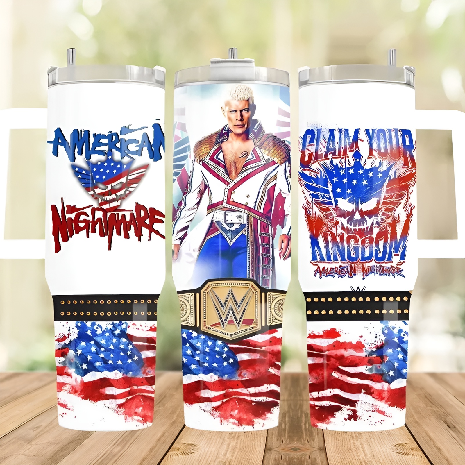 WWE Design Tumbler With HandleWWE Design Tumbler With Handle - Image 10