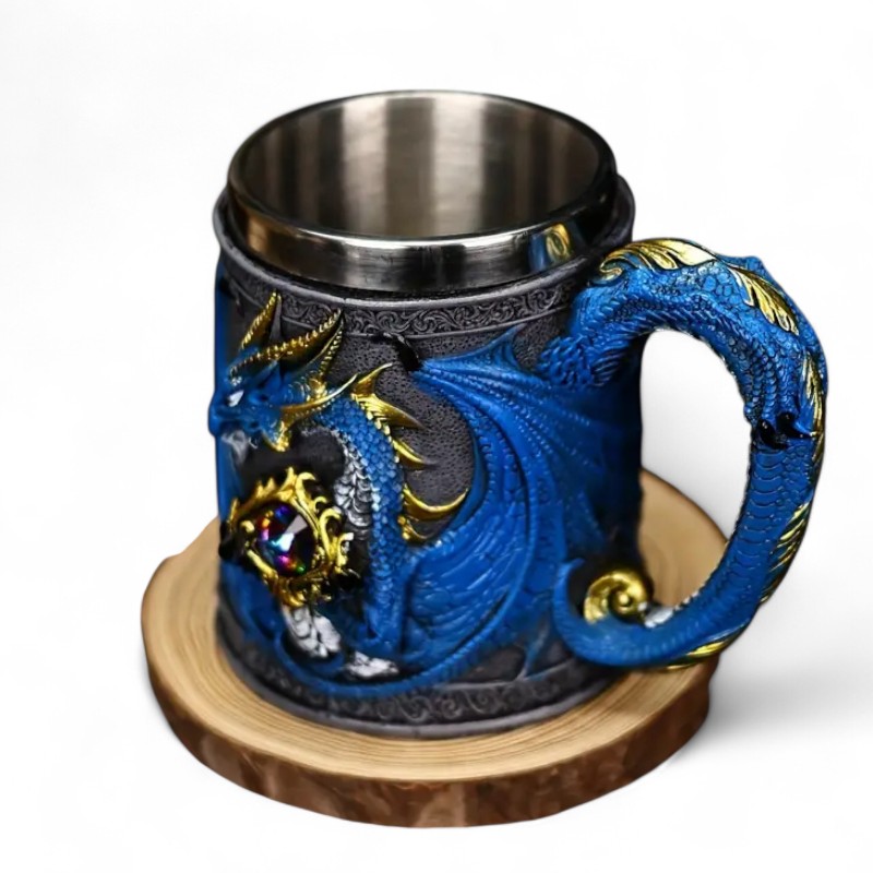 Stainless Steel Dragon Mug With 3D Winged Design For DrinksStainless Steel Dragon Mug With 3D Winged Design For Drinks - Image 3