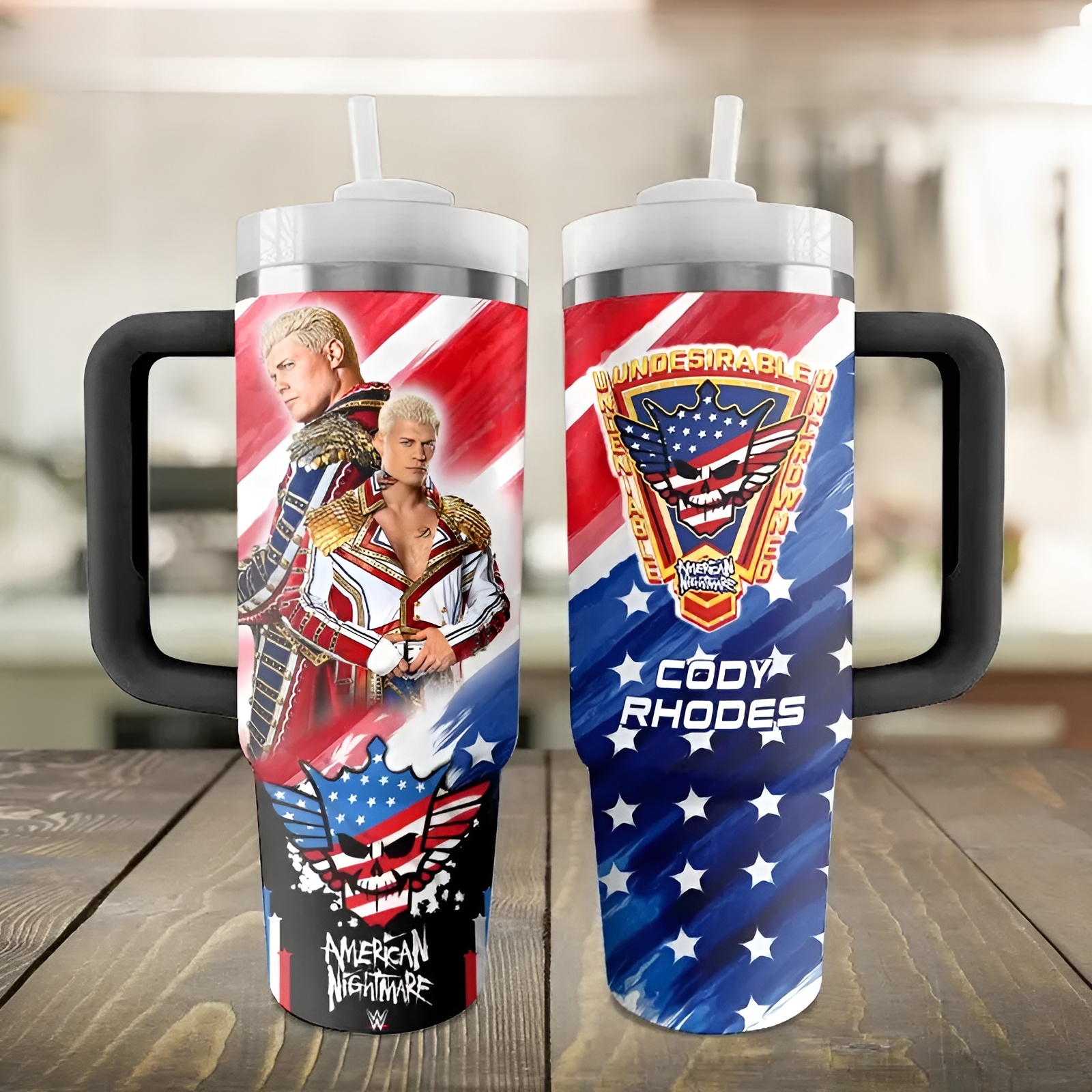 WWE Design Tumbler With Handle