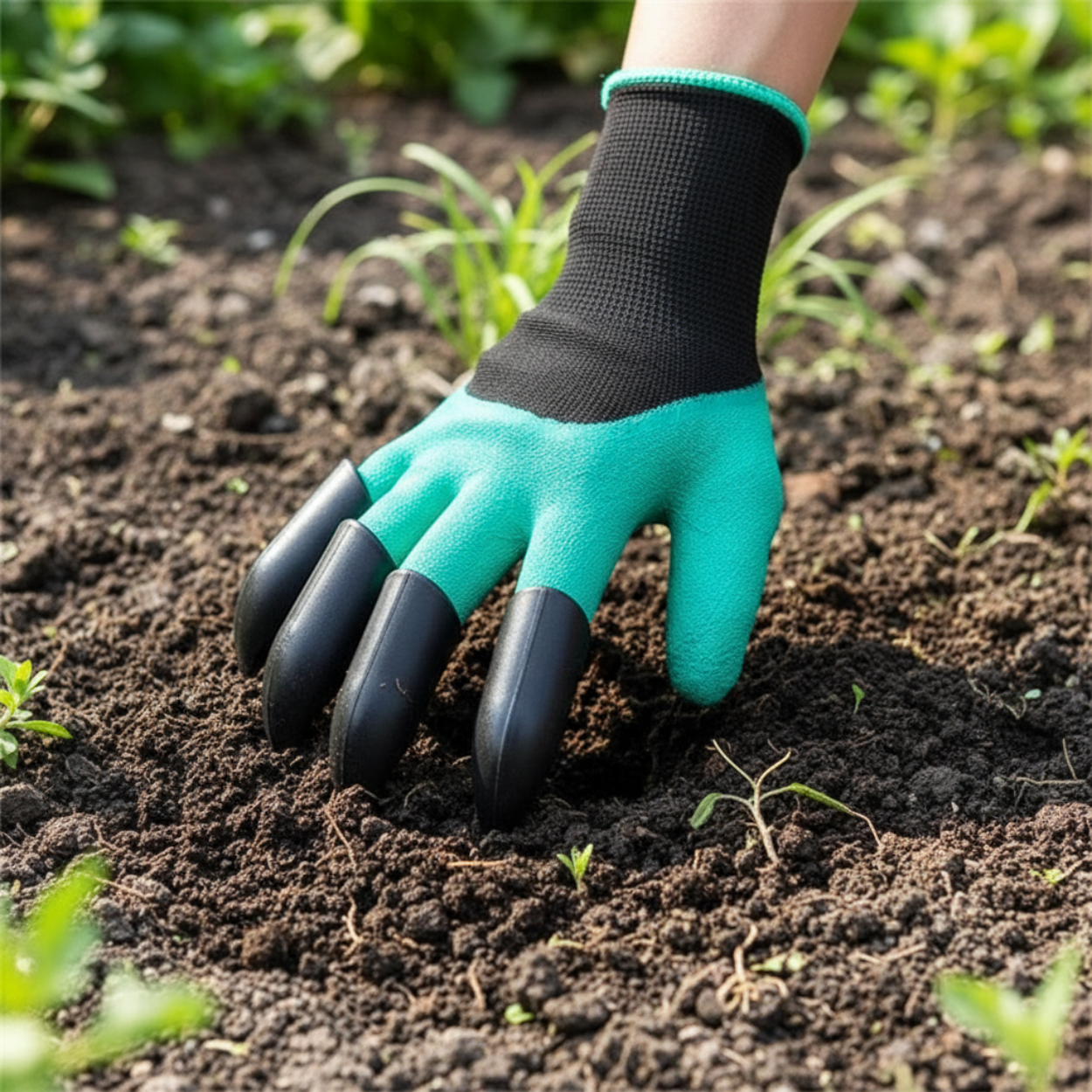 Garden Work Gloves With Claws For Digging Planting And Weeding