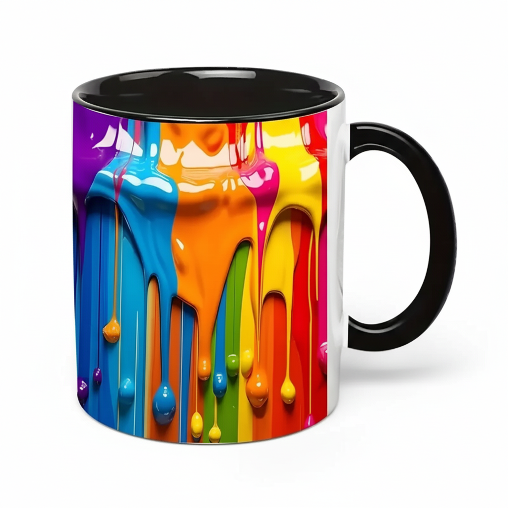 Vibrant 3D Printed Ceramic Coffee MugVibrant 3D Printed Ceramic Coffee Mug - Image 2
